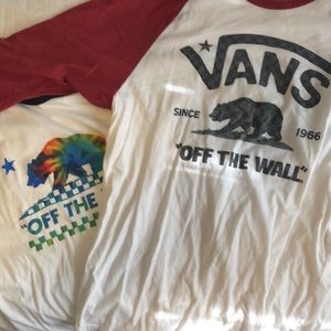 Vans 3/4 length t-shirts
